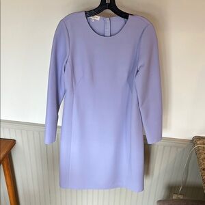 Lafayette 148 New York Lilac Long-Sleeve Shift Dress